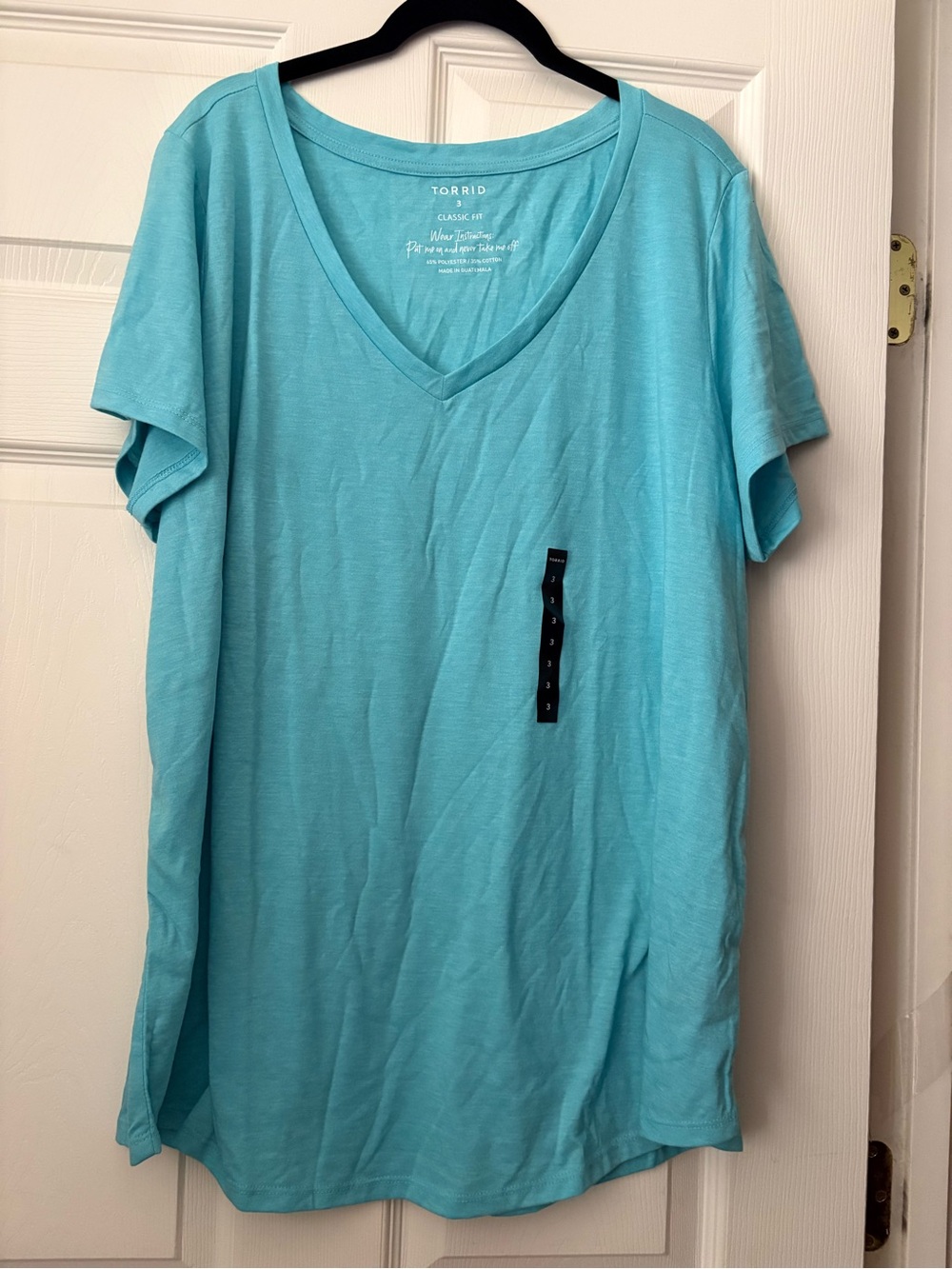 Torrid blue GIRLFRIEND TEE - “sea jet” SIZE 3X NWT